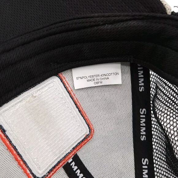 Simms Fishing Products Mesh Snapback Trucker Hat‎ Camo Ball Cap Fish Logo Adult - Picture 8 of 8